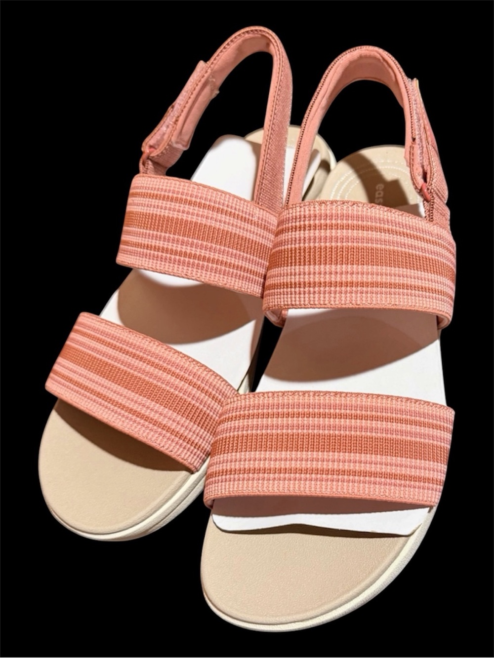 Easy Spirit Women's Coral-Peach Strappy Sport Sandal size 9 Wide